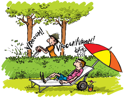 Illustration bruit tondeuse