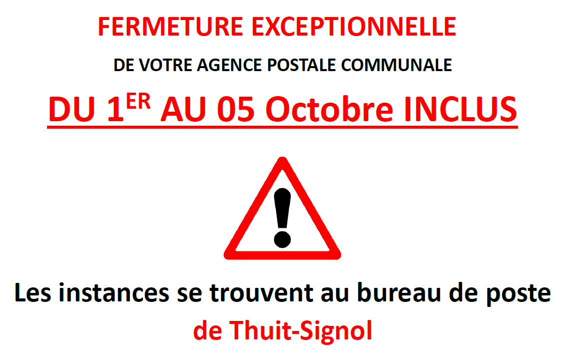 fermeture poste