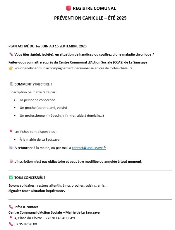 PR2VENTION PLAN CANICULE