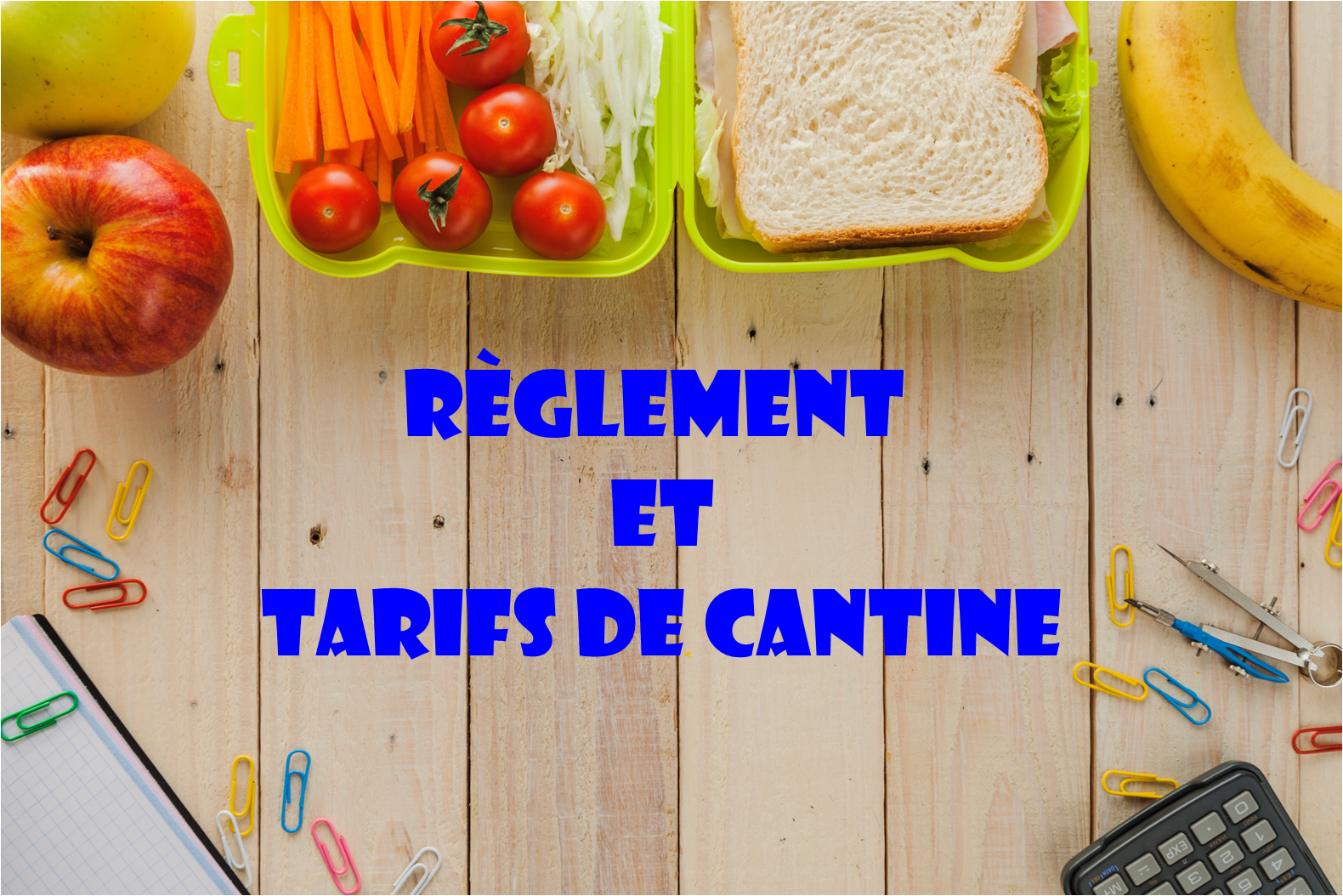  règlement et tarif de cantine 