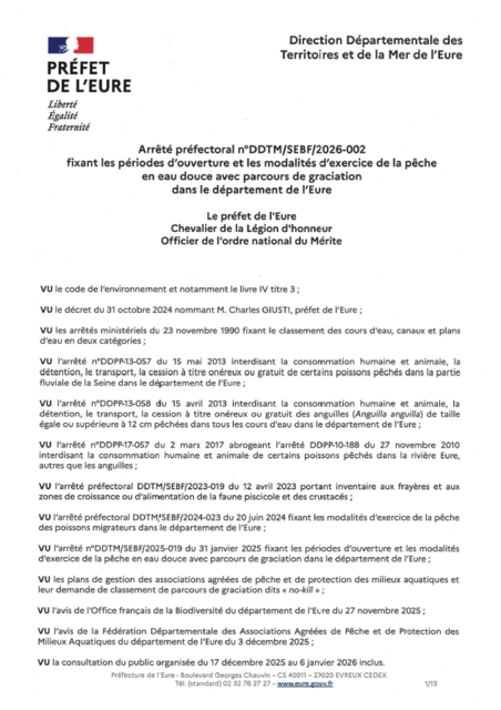 Arrêté DDTM/SEBF/2026-002